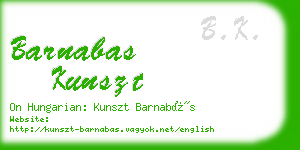 barnabas kunszt business card